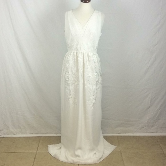 ted baker white embroidered dress